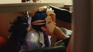 Akali-KDA女神淫蕩深喉口活